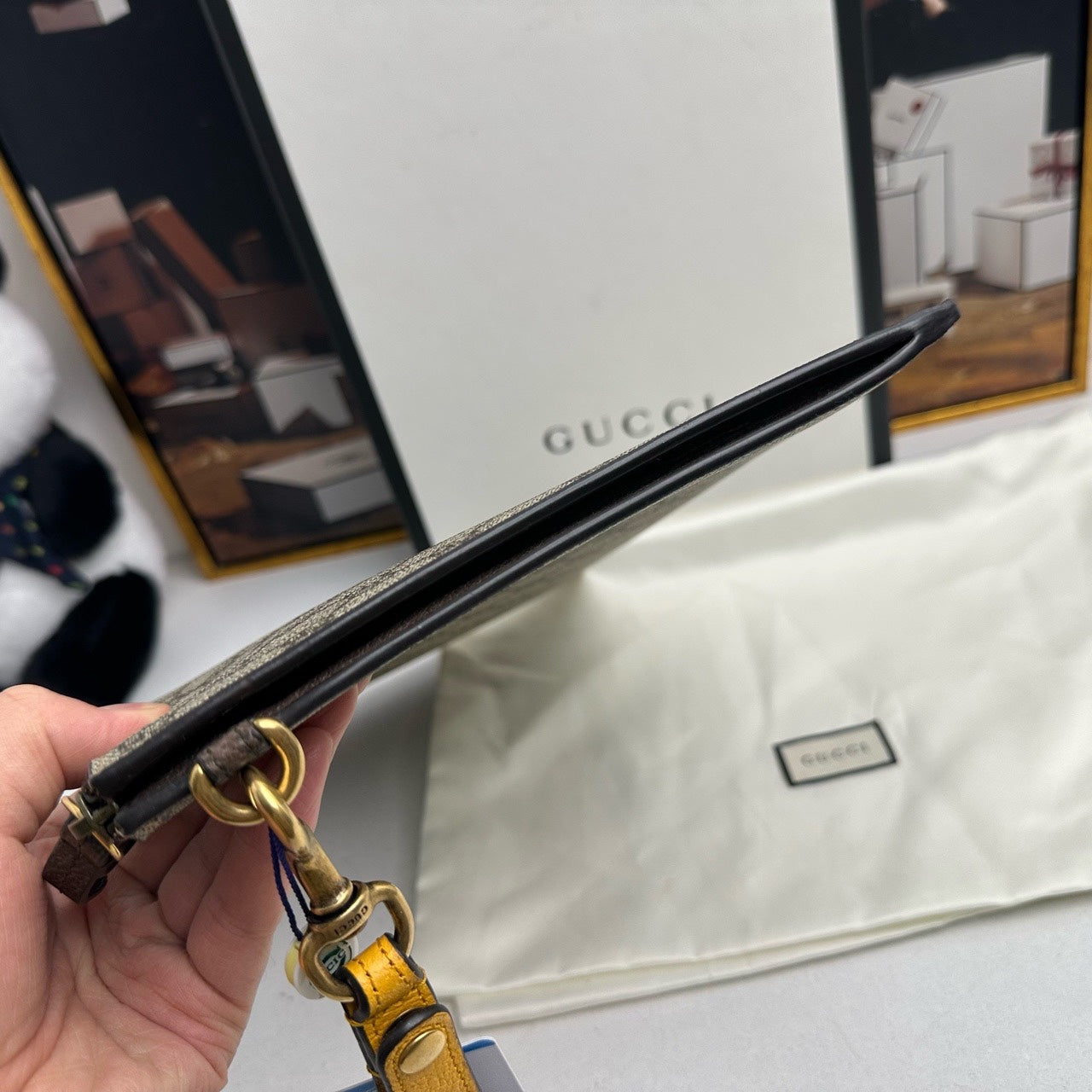 Gucci Ophidia GG Supreme Clutch Brown - Pre-loved Designer Bag 11804049