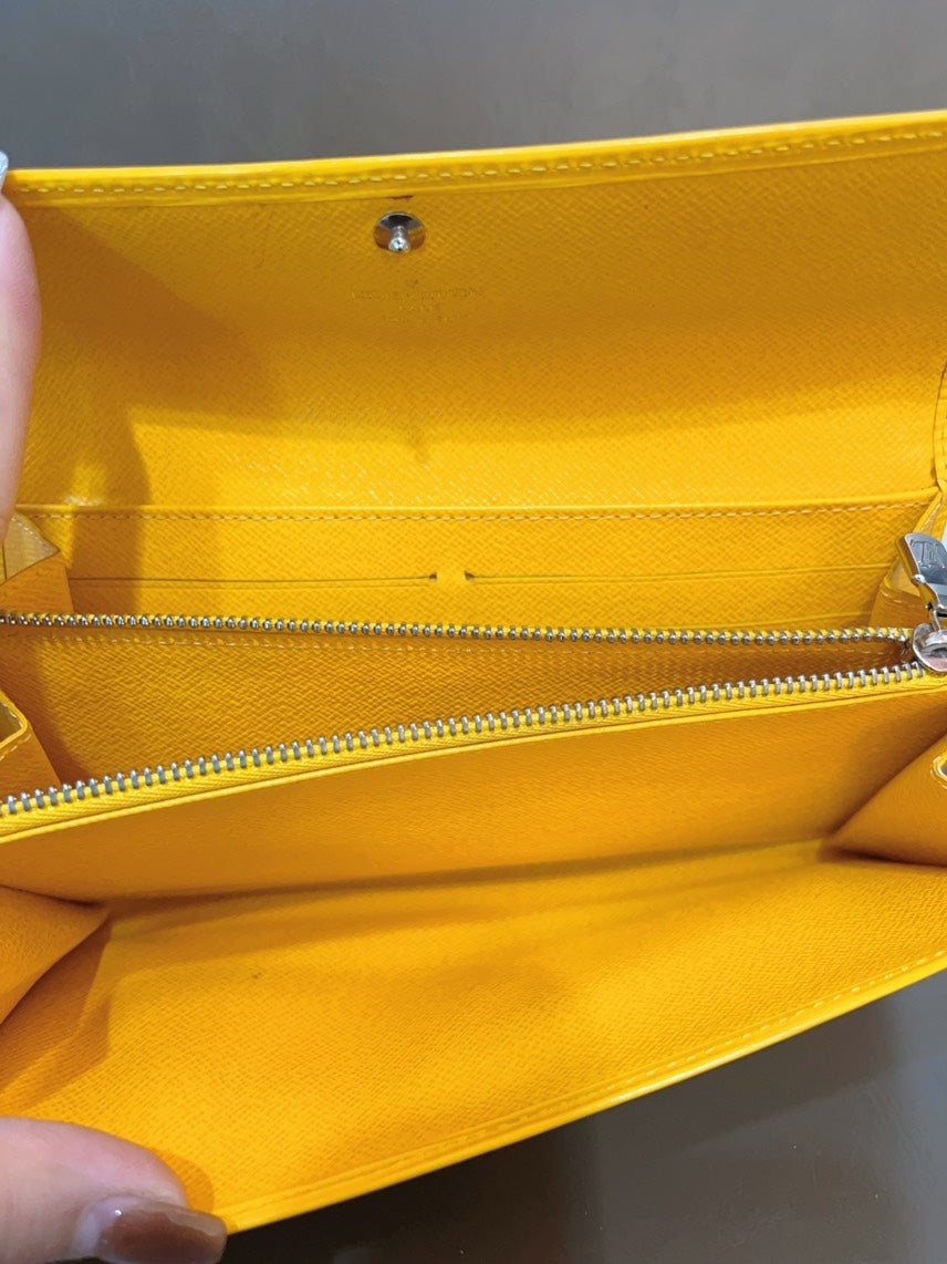 Louis Vuitton Epi Long Wallet Yellow Wallet