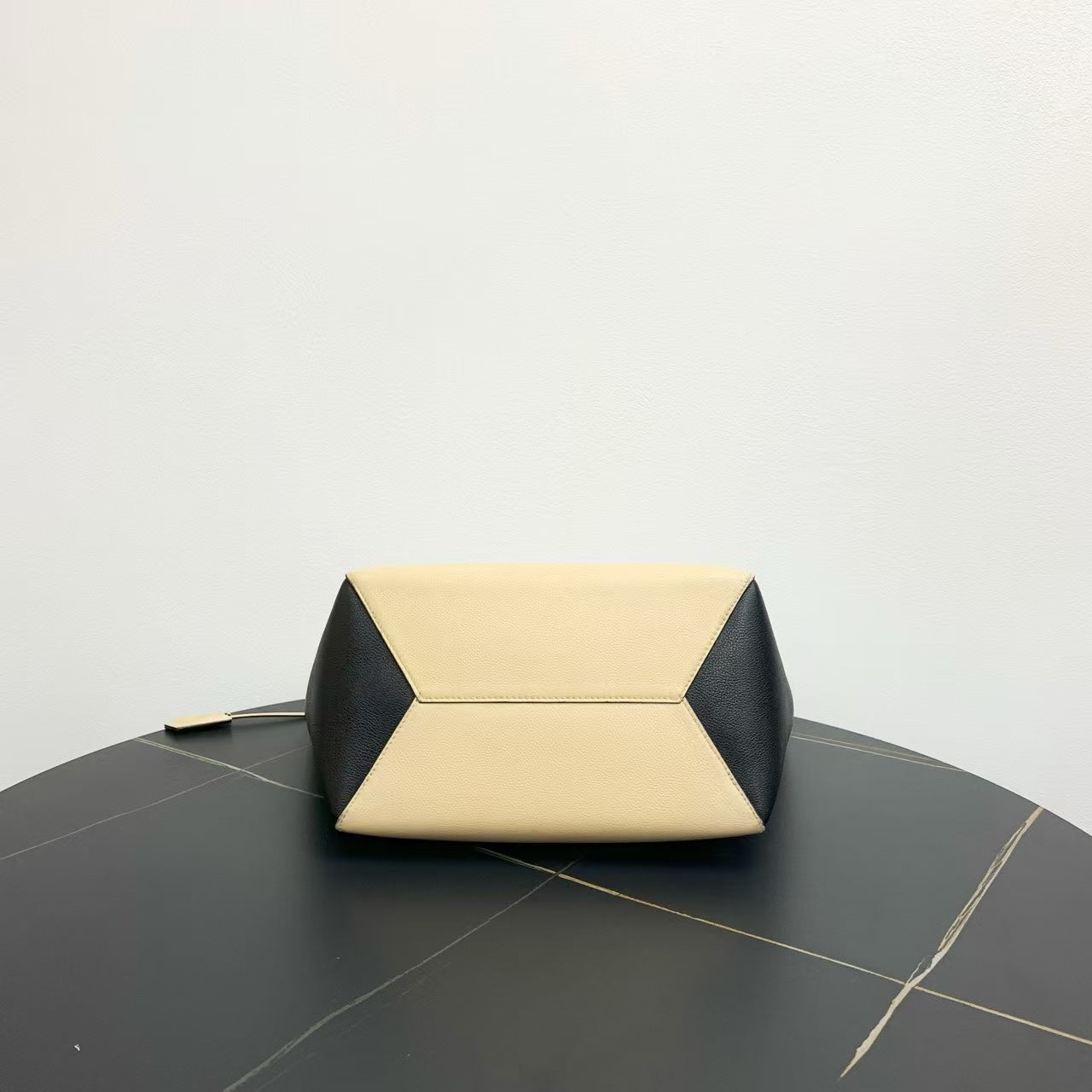Louis Vuitton Colorblock Tote Bag Black/Beige Leather