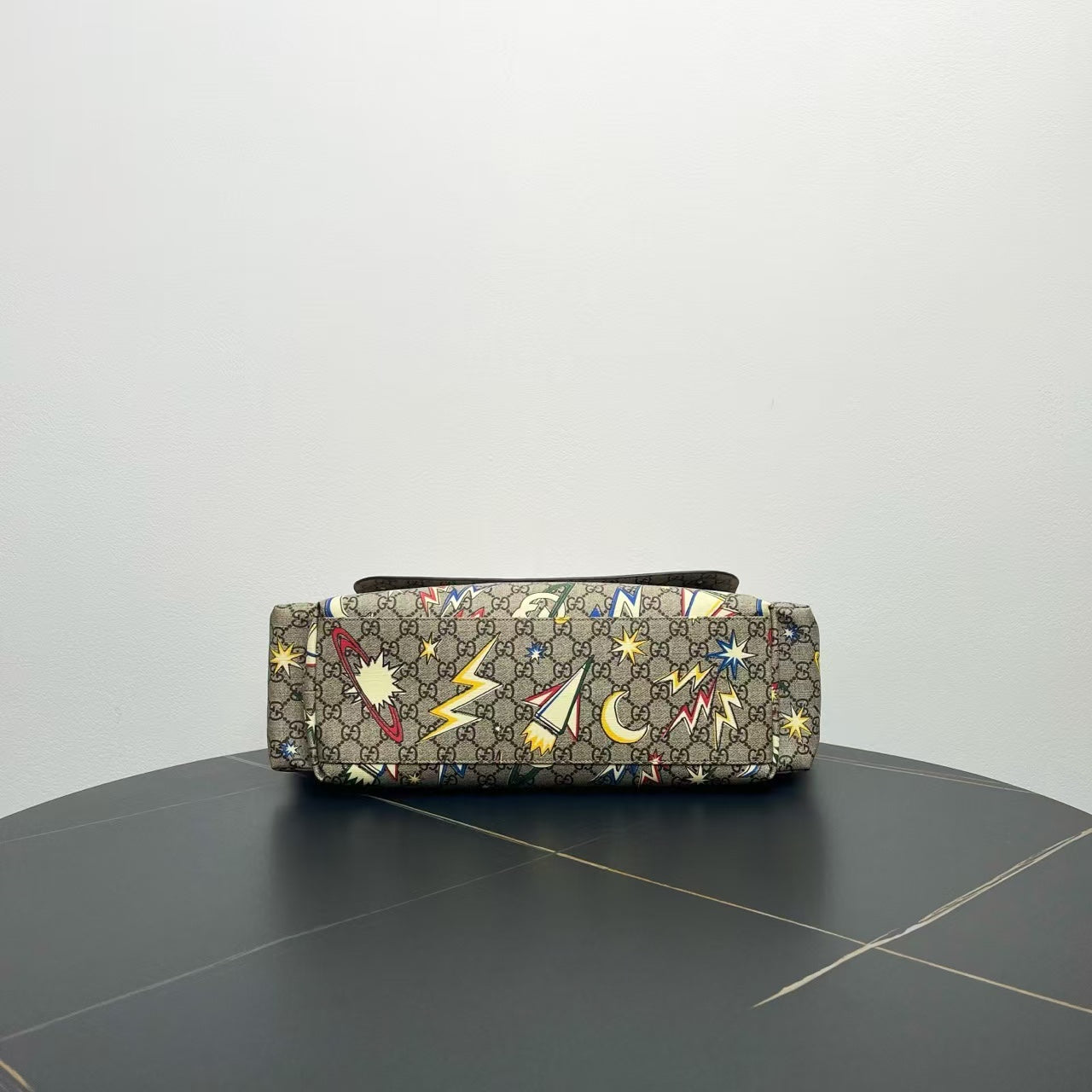 Gucci GG Supreme Diaper Bag Beige Canvas Messenger
