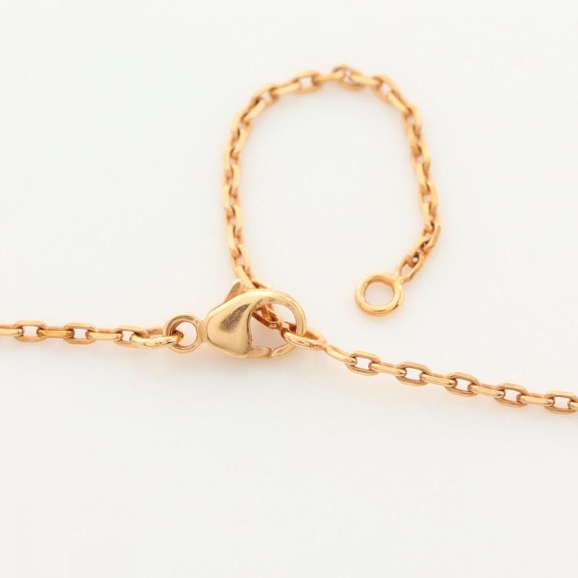 HERMES Omaillon au maillon Chaîne d'Ancre Necklace Pink Gold Gray Brown