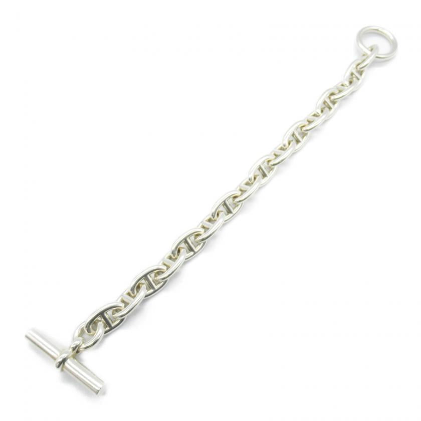 Hermes Shane Dunkle MM 16 Links Bracelet Silver Pre-Loved Condition A