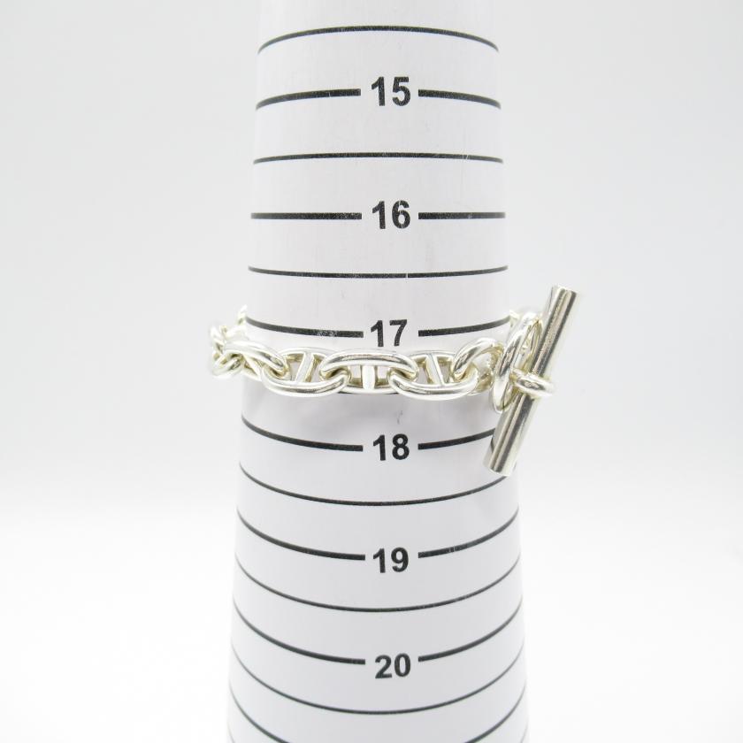 Hermes Shane Dunkle MM 16 Links Bracelet Silver Pre-Loved Condition A