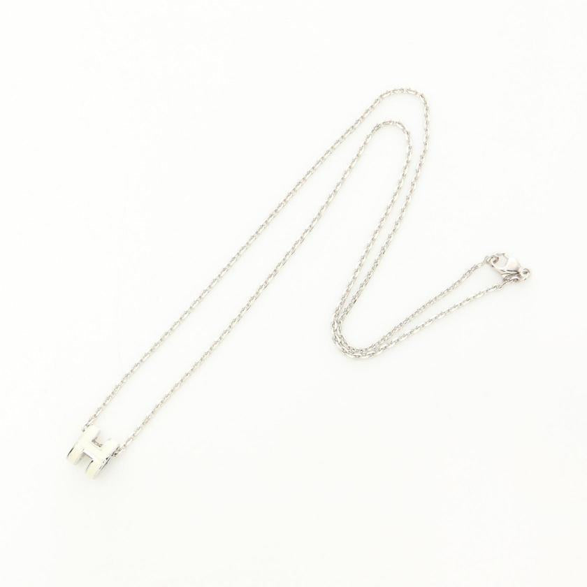 HERMES MINI POP H Mini Pop H necklace Silver ivory Necklace