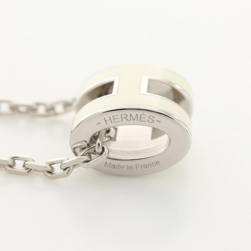 HERMES MINI POP H Mini Pop H necklace Silver ivory Necklace