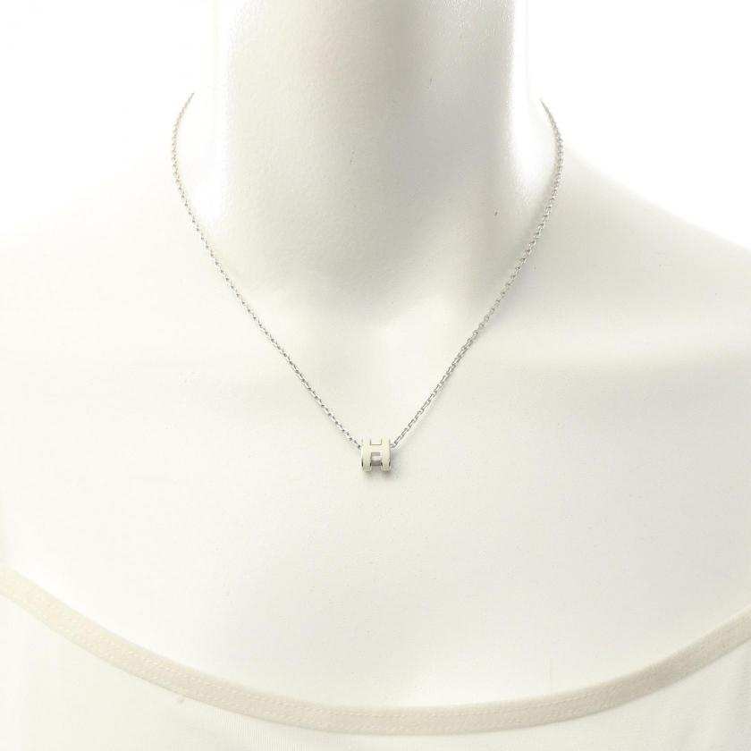 HERMES MINI POP H Mini Pop H necklace Silver ivory Necklace