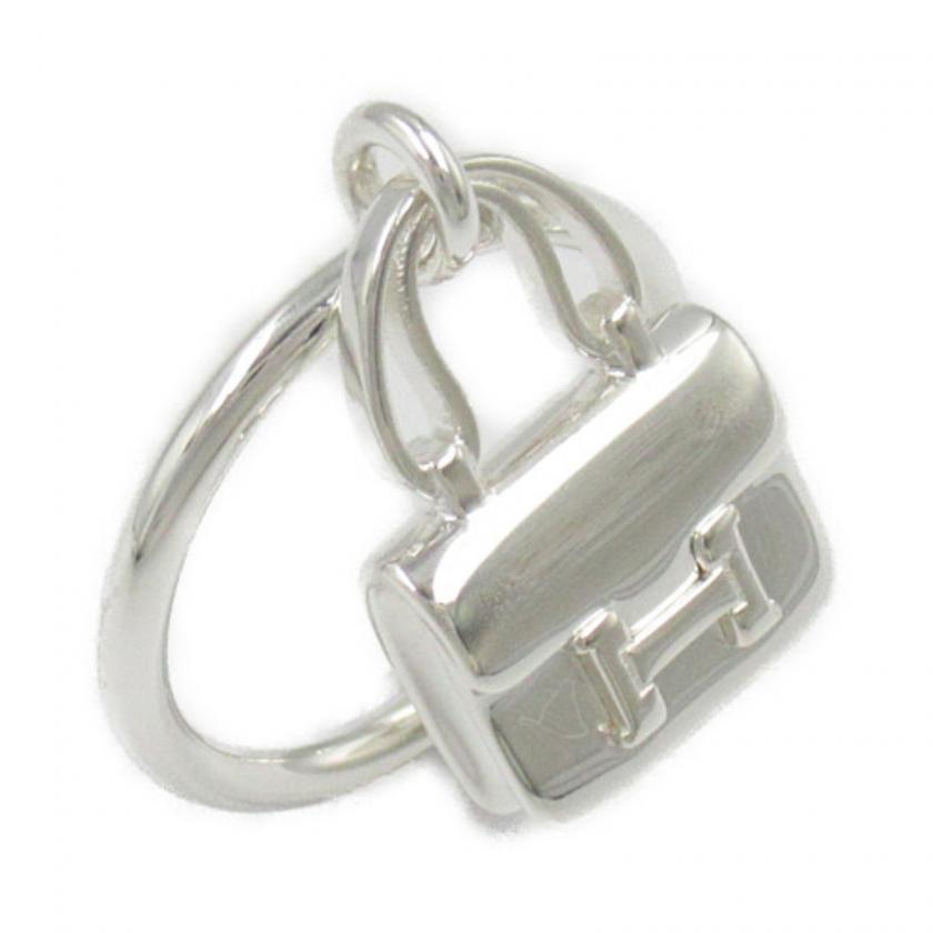 HERMES Constance Amulet Ring Silver Rings