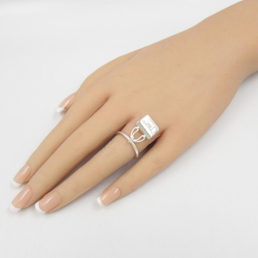HERMES Constance Amulet Ring Silver Rings