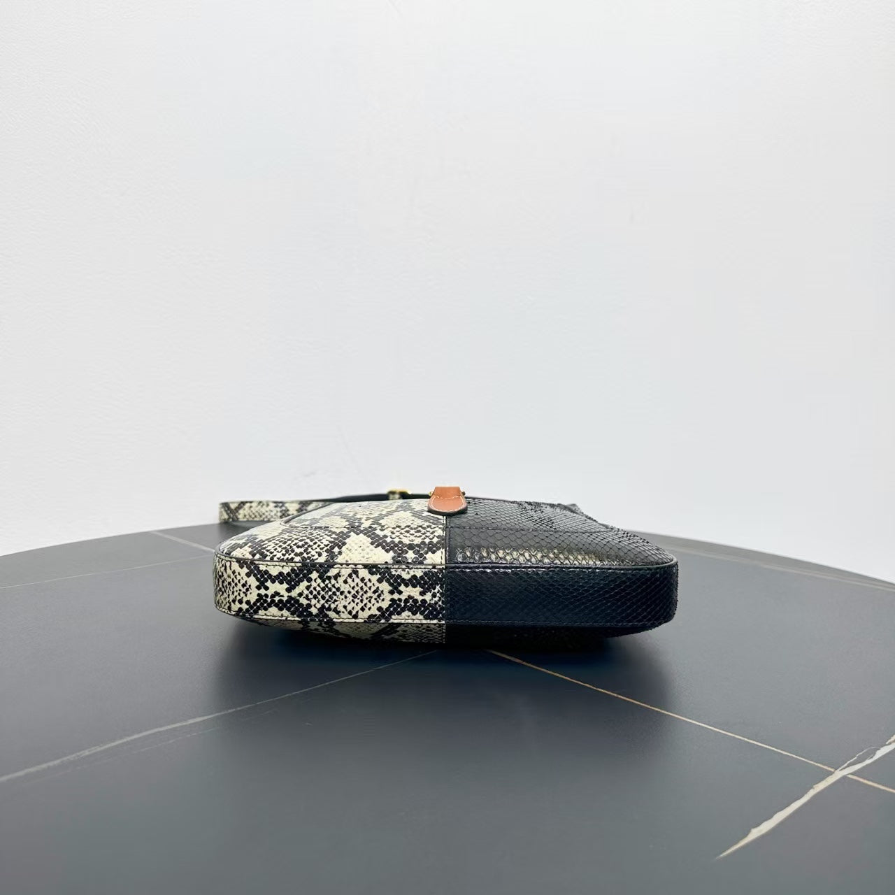Gucci Jackie Python Black Shoulder Bag