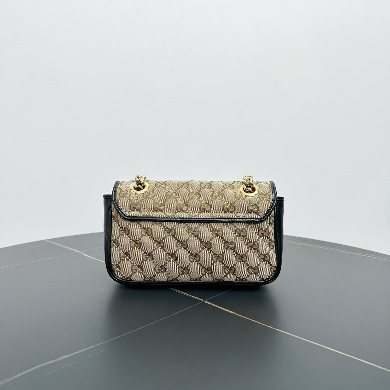 Gucci GG Marmont Beige Leather Shoulder Bag