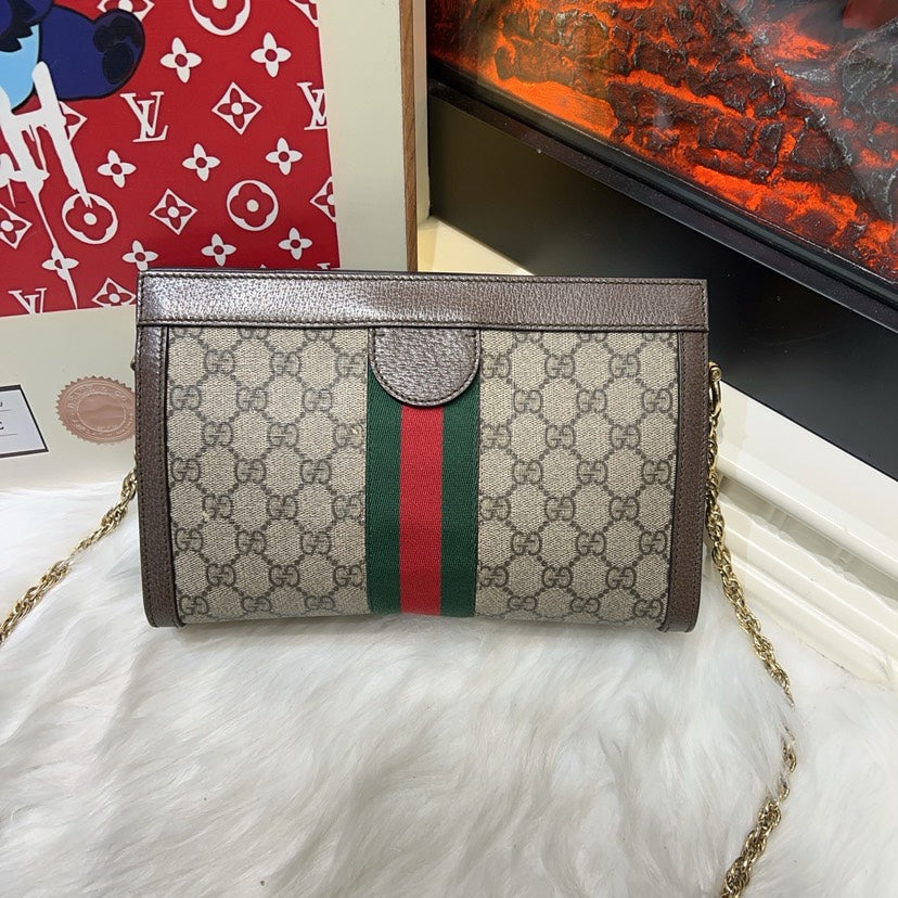 Gucci Ophidia Bag Beige Canvas Shoulder Bag
