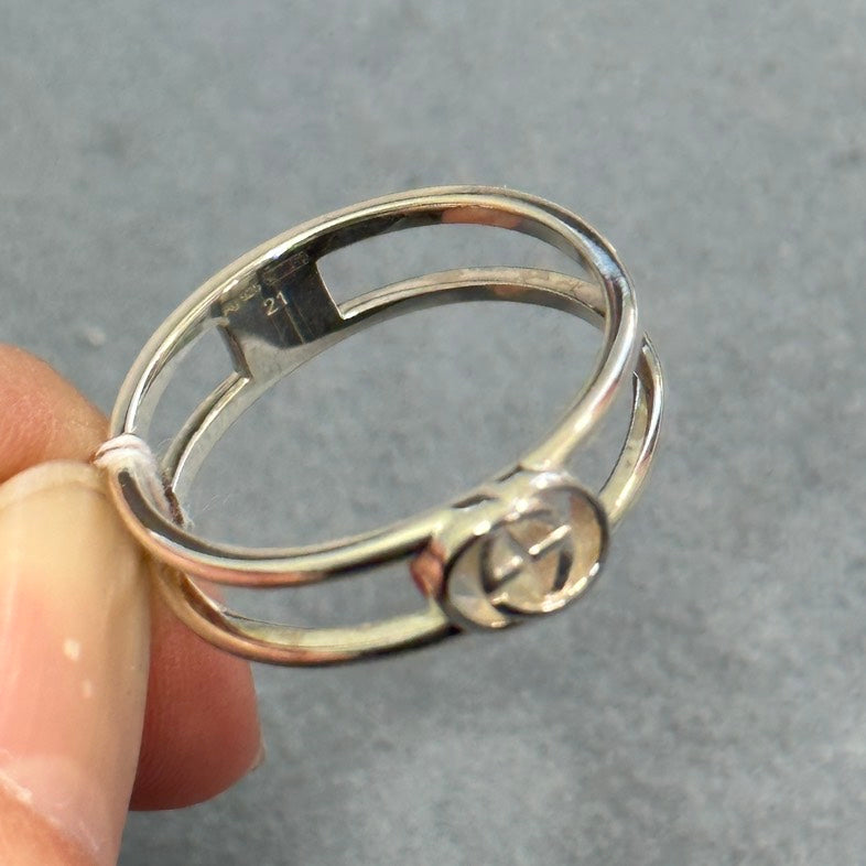 Gucci GG Logo Silver Ring