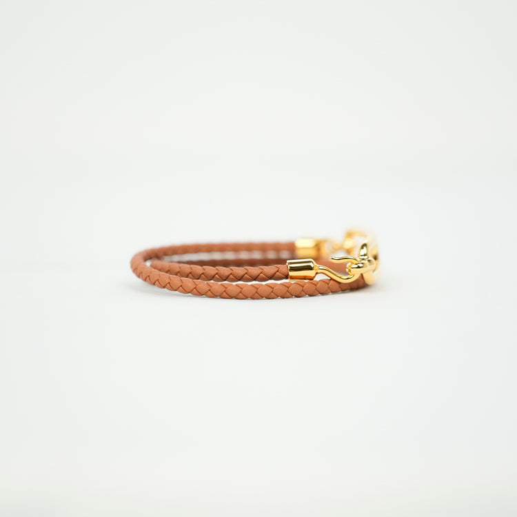 HERMES Roulis Double Tour Bracelet Brown Bracelets