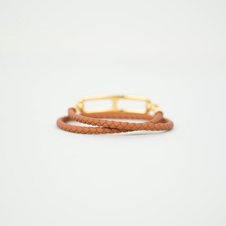 HERMES Roulis Double Tour Bracelet Brown Bracelets