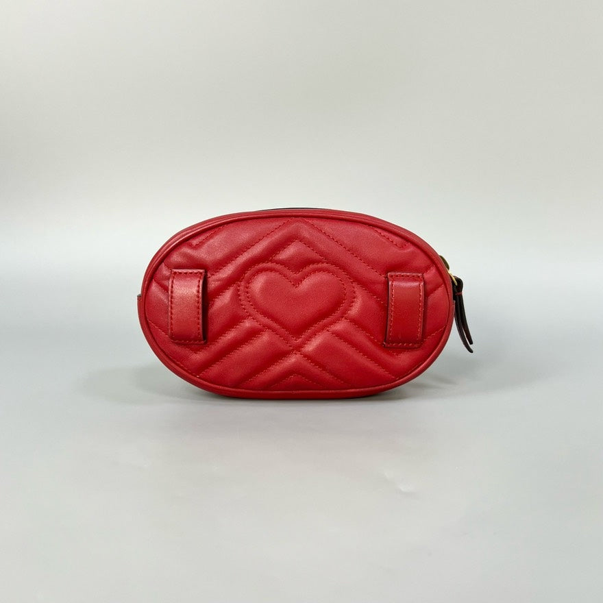 Gucci Red GG Marmont Belt Bag XJ10832