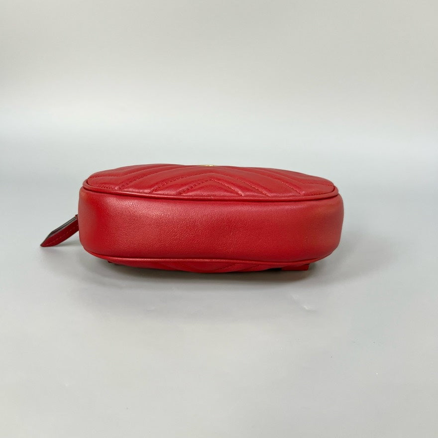 Gucci Red GG Marmont Belt Bag XJ10832