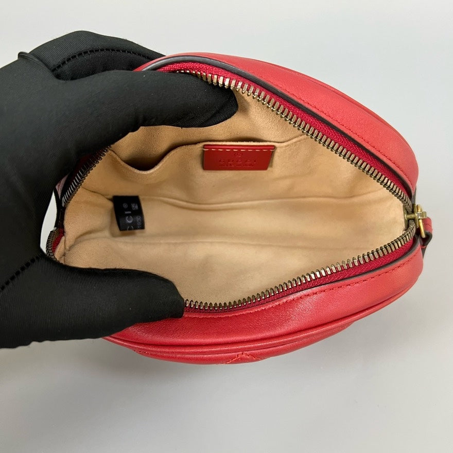 Gucci Red GG Marmont Belt Bag XJ10832