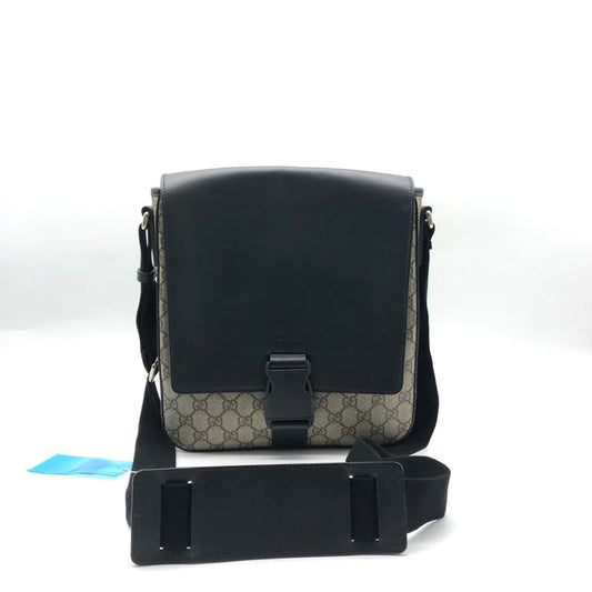 Gucci Messenger Bag Beige and Black Shoulder Bag