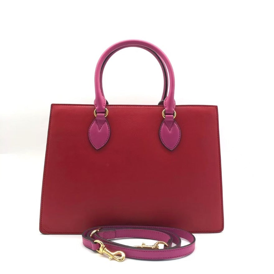 Gucci Red and Pink Satchel Bag - Preloved tdt0845