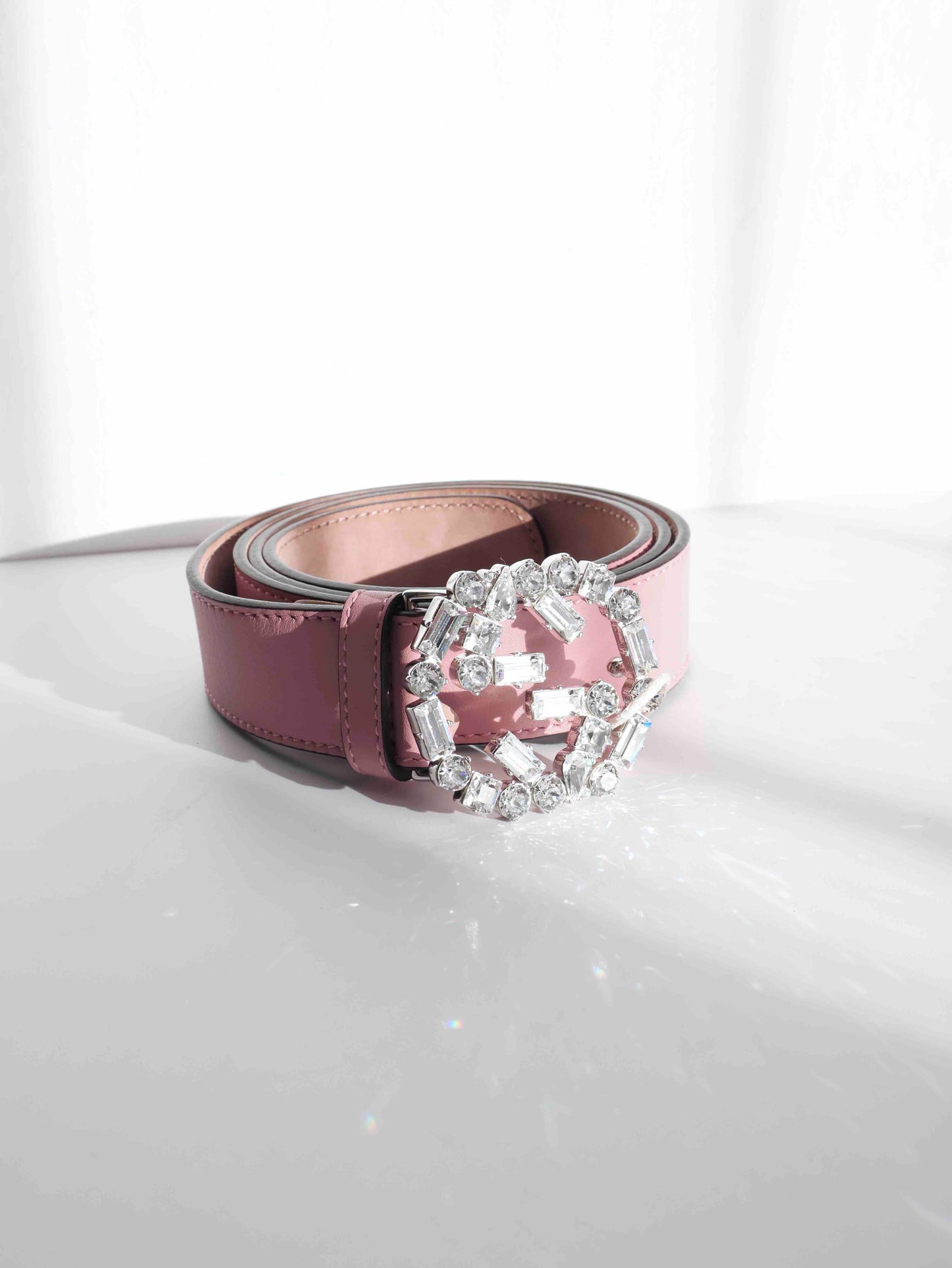 Gucci Preloved Pink Belt 90 36 #3C