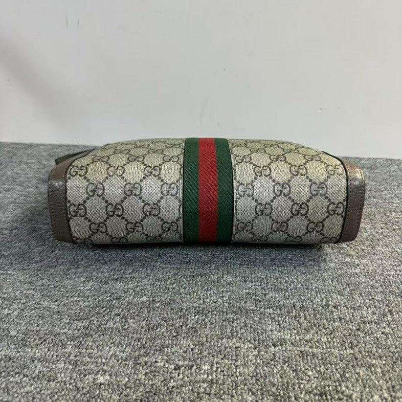 Gucci Ophidia GG Supreme Canvas Beige Clutch