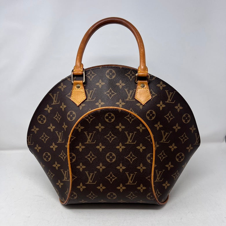 Louis Vuitton Ellipse Canvas Brown Handle Bag Preloved AF576