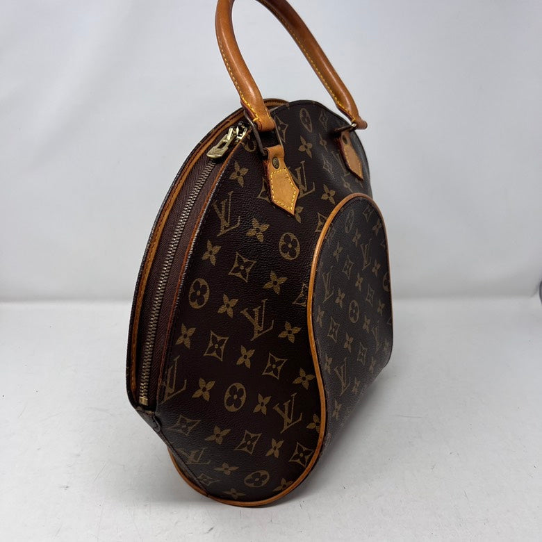 Louis Vuitton Ellipse Canvas Brown Handle Bag Preloved AF576