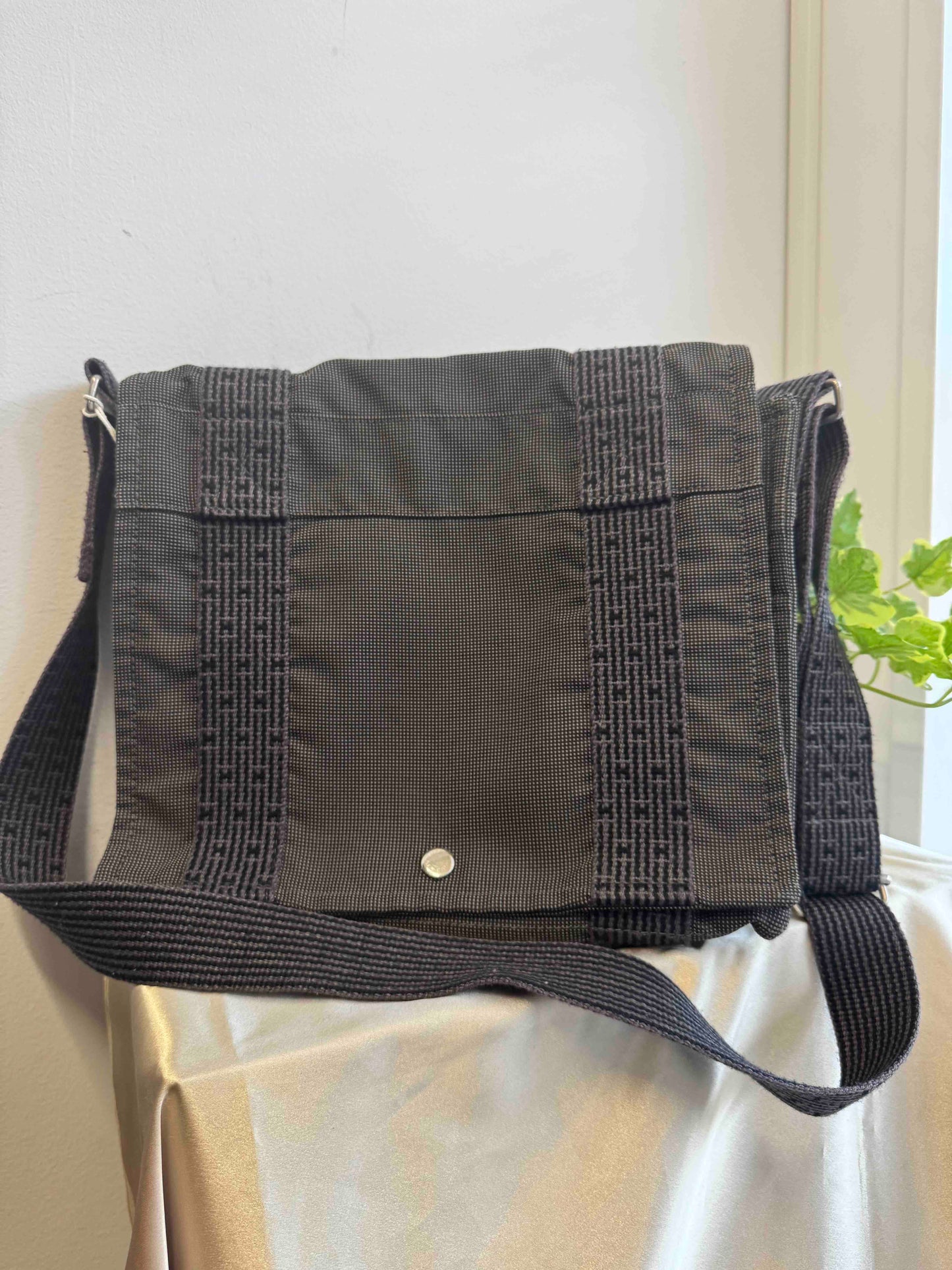 Hermes Tote Bag PM Black Nylon Tote