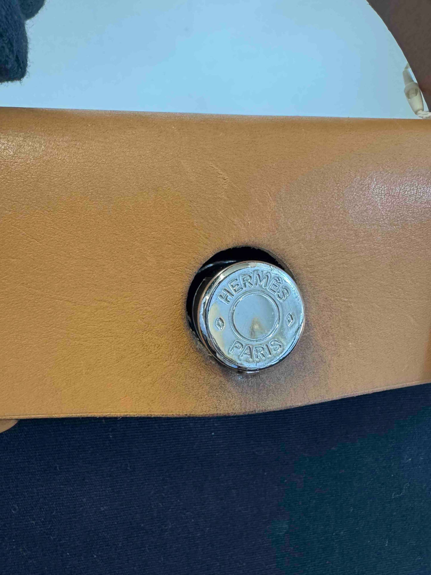 Hermes Herbag Zip 31 Black Canvas Top Handle Bag