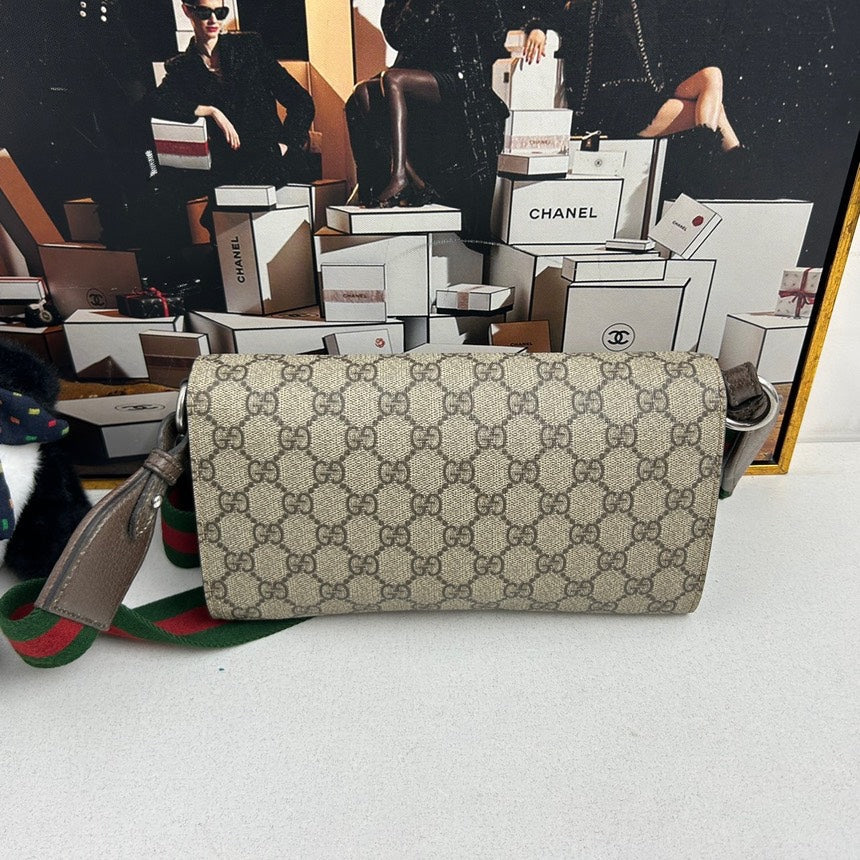 Gucci Dionysus GG Supreme Beige Shoulder Bag - Pre-loved with One Strap Missing