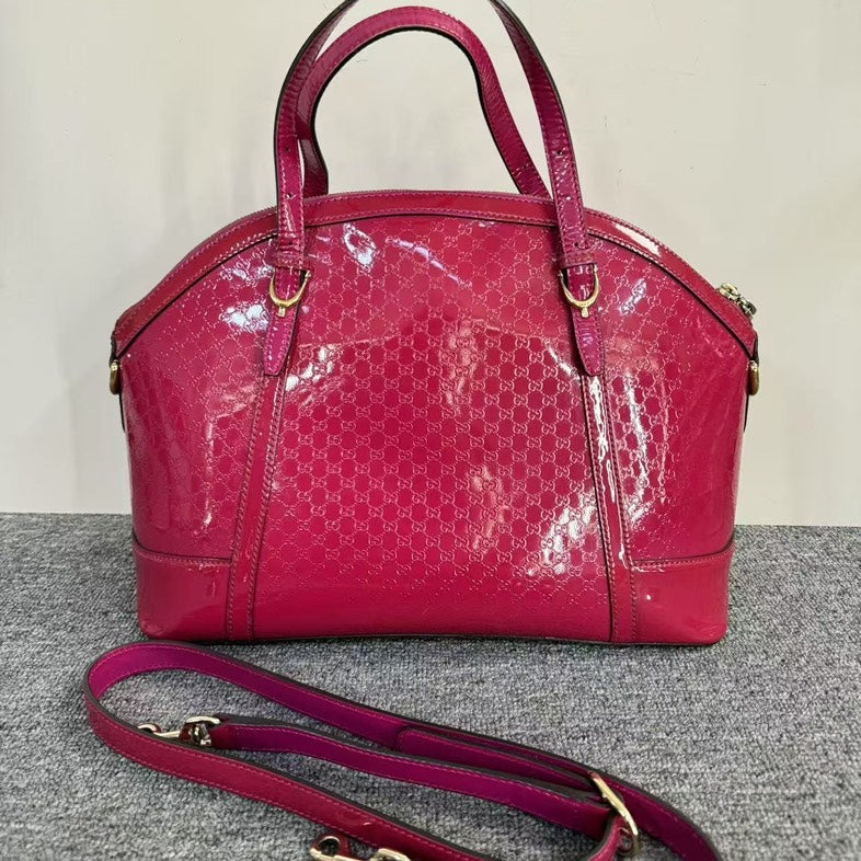 Gucci Preloved Two-Way Pink Leather Satchel Bag