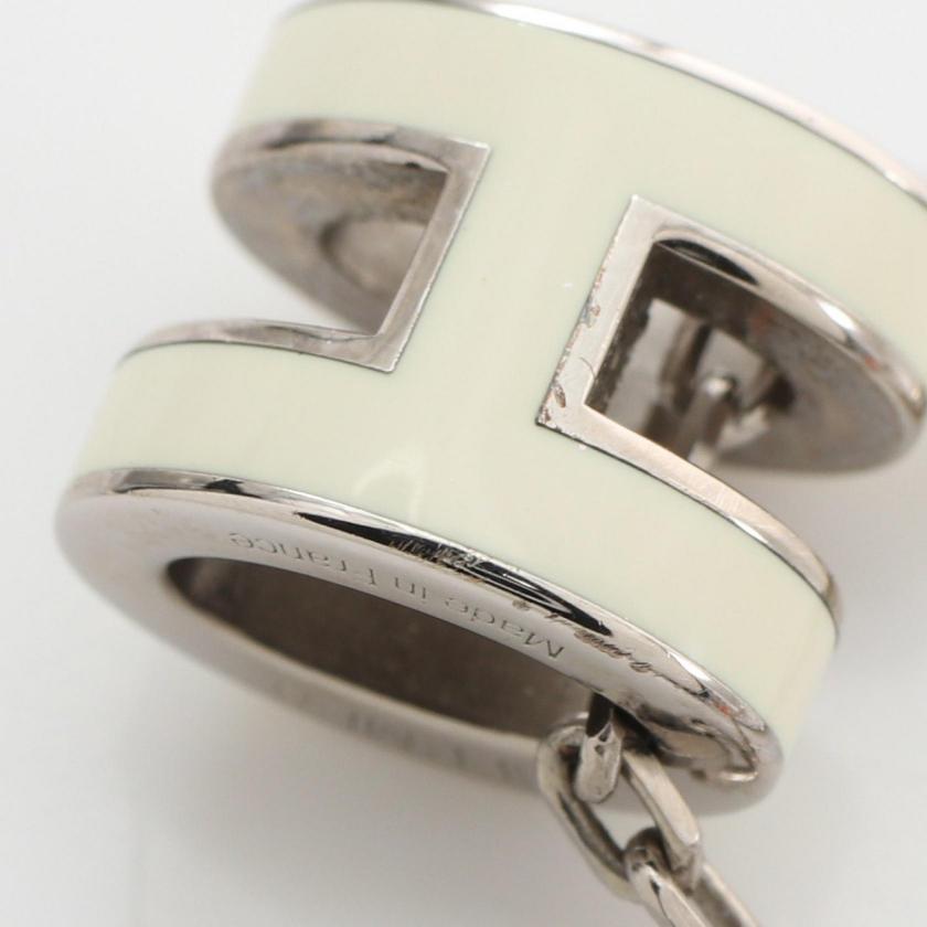 Hermes Mini Pop H Necklace Silver White Preloved Jewelry