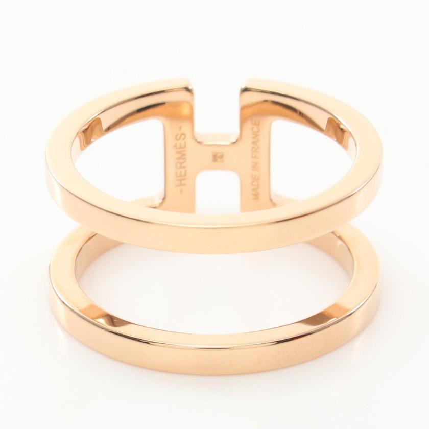 HERMES H Ann Ron Scarf Ring Pink Gold Pre-loved