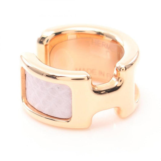 HERMES Olymp PM Earrings GP Veau Epsom Pink Gold Light Purple Earrings