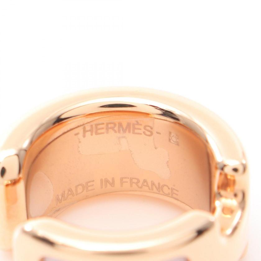 HERMES Olymp PM Earrings GP Veau Epsom Pink Gold Light Purple Earrings