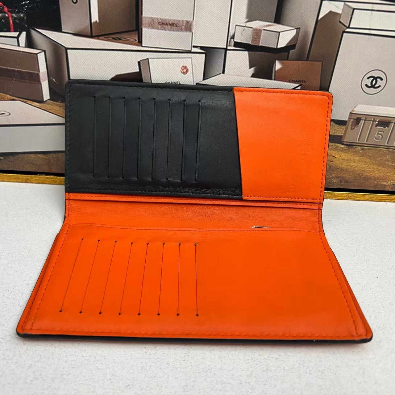 Louis Vuitton Damier Ebene Orange Wallet