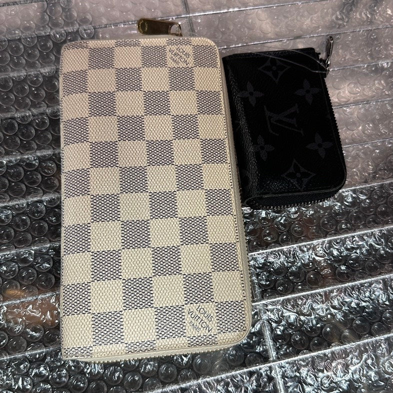 Louis Vuitton Damier Azur and Monogram Wallet Set
