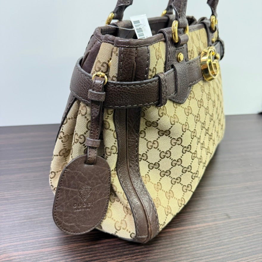 Gucci GG Marmont Tote Bag Beige Brown Preloved