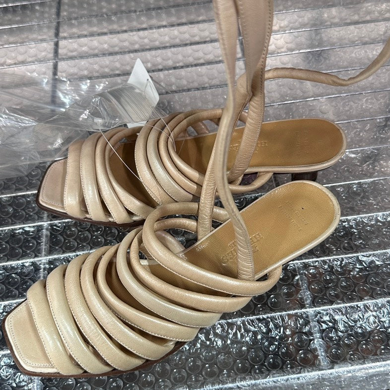 Hermes Pre-loved Sandals Beige Leather Size 35.5