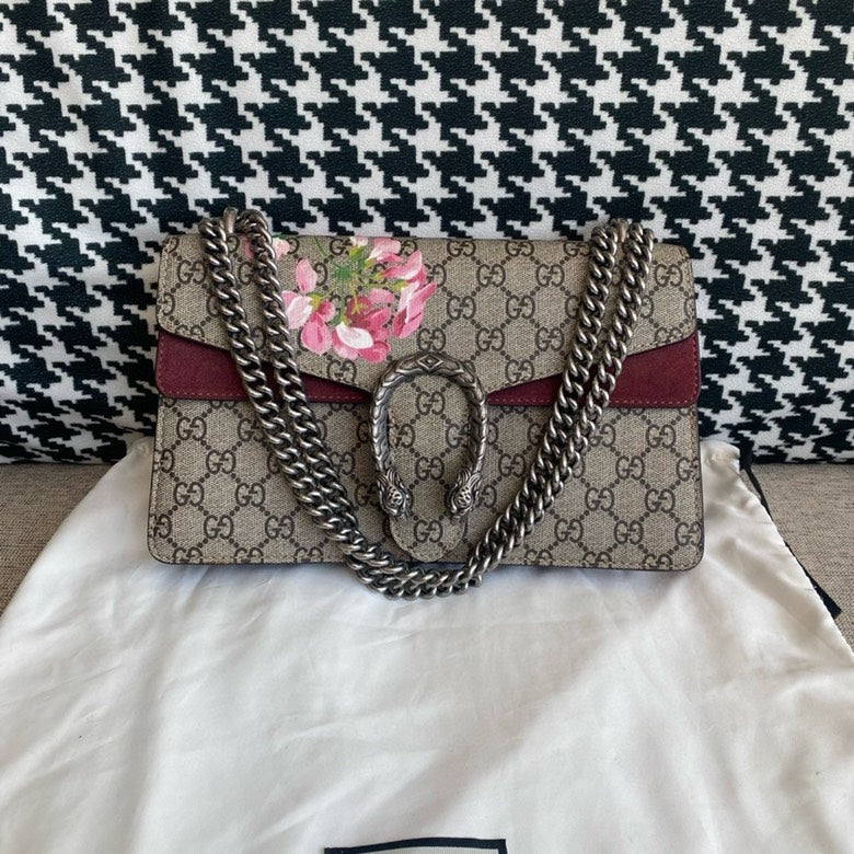 Gucci Dionysus Beige GG Blooms Canvas Shoulder Bag