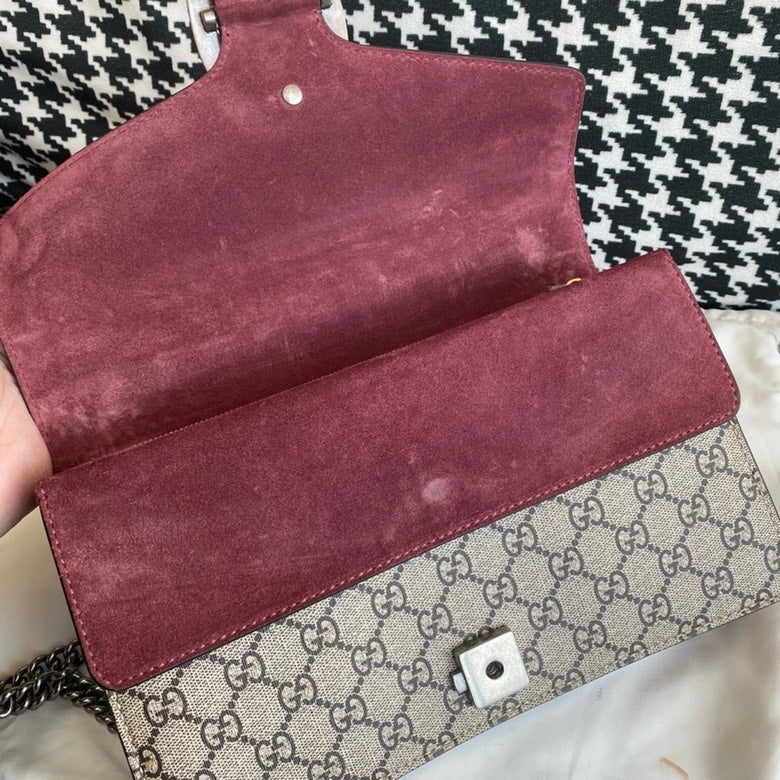 Gucci Dionysus Beige GG Blooms Canvas Shoulder Bag