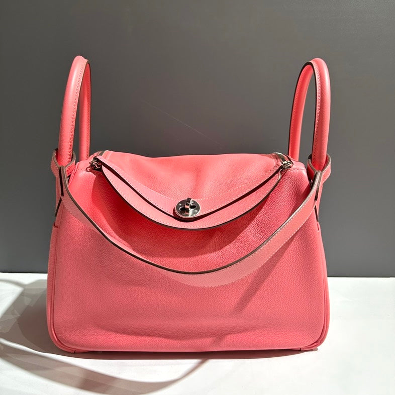 Hermes Lindy 30 Pink Leather Shoulder Bag