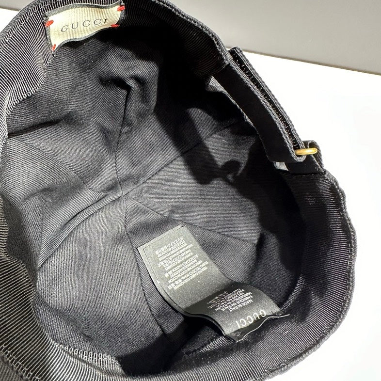 Gucci Classic Black Embroidered Hat