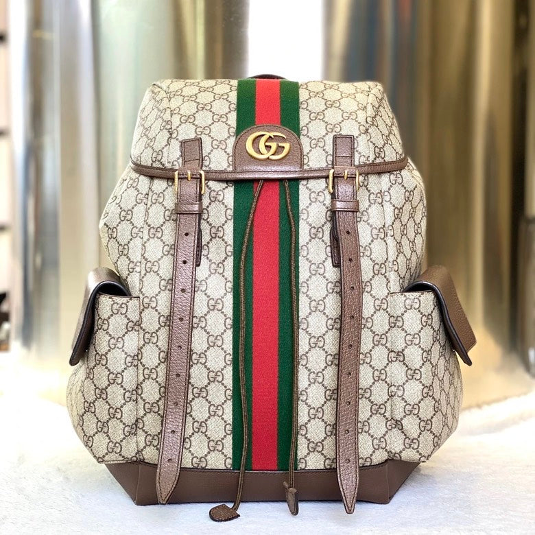 Gucci Ophidia Beige Backpack Bag - Pre-Loved Gucci Ophidia 7034
