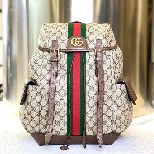 Gucci Ophidia Beige Backpack Bag - Pre-Loved Gucci Ophidia 7034
