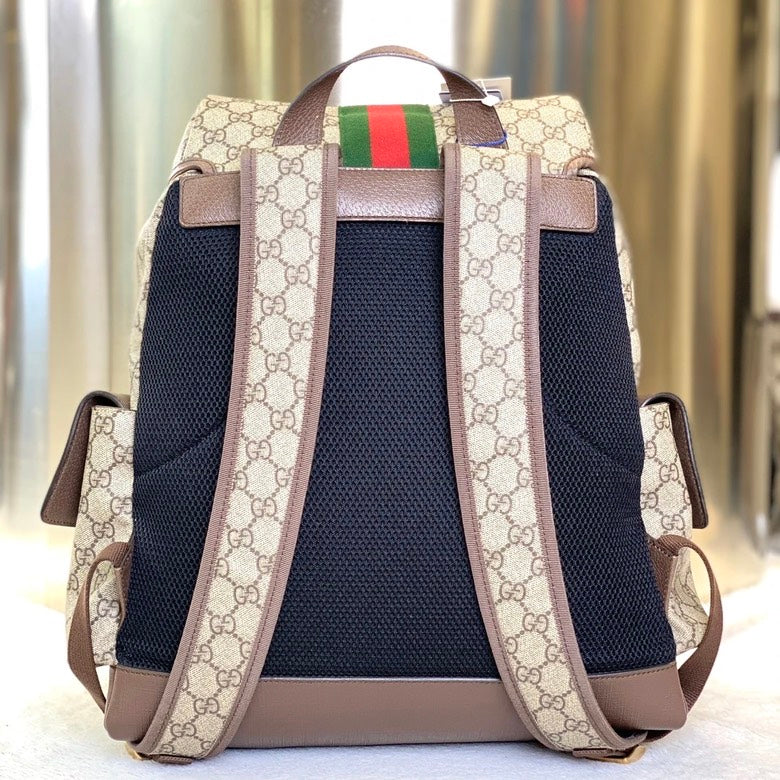 Gucci Ophidia Beige Backpack Bag - Pre-Loved Gucci Ophidia 7034