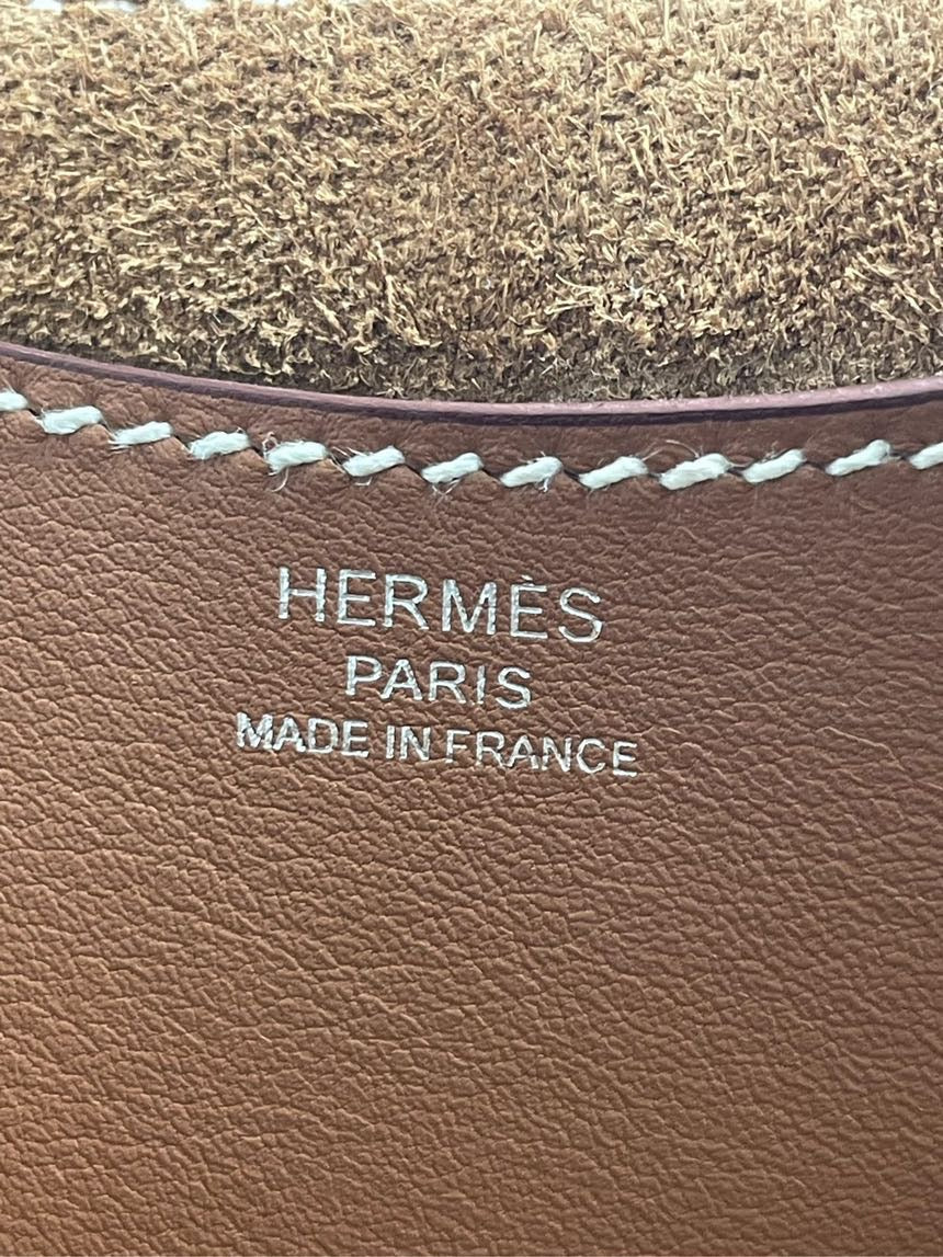 Hermes Pico Tan Leather Top Handle Bag
