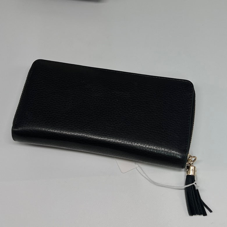 Gucci Preloved Leather Long Wallet 487 Black