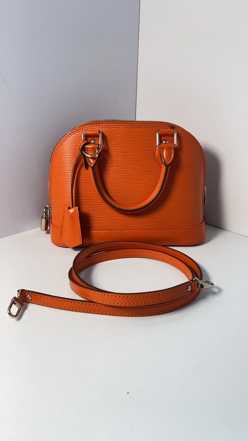 Louis Vuitton Alma BB EPI Orange Top Handle Bag