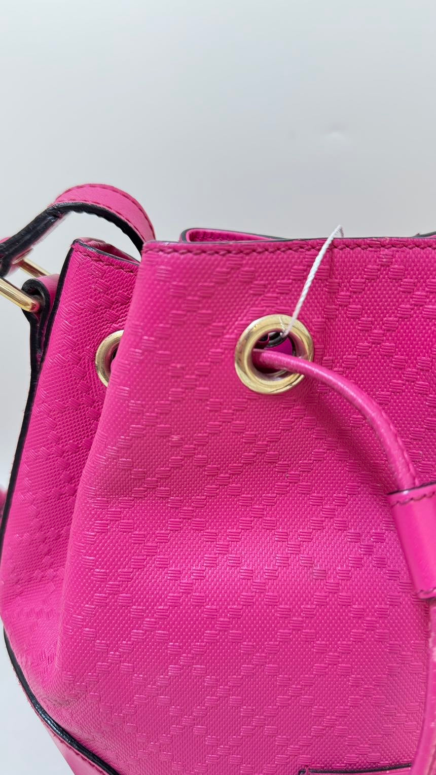 Gucci Preloved Pink Monogram Bucket Bag